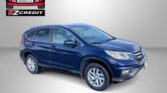 Blue SUV on a gradient gray background with Easton Motors EZ Credit logo in the upper left and the slogan 'APPLY, ARRIVE & DRIVE!' in red at the bottom.