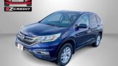 Blue Honda SUV shown in a dealership promo with Easton Motors logo and EZ Credit branding; text reads 'APPLY, ARRIVE & DRIVE!'.