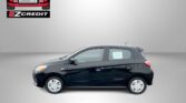 Black compact car in a studio setting with Easton Motors EZ Credit logo in the top left and 'APPLY, ARRIVE & DRIVE!' text.