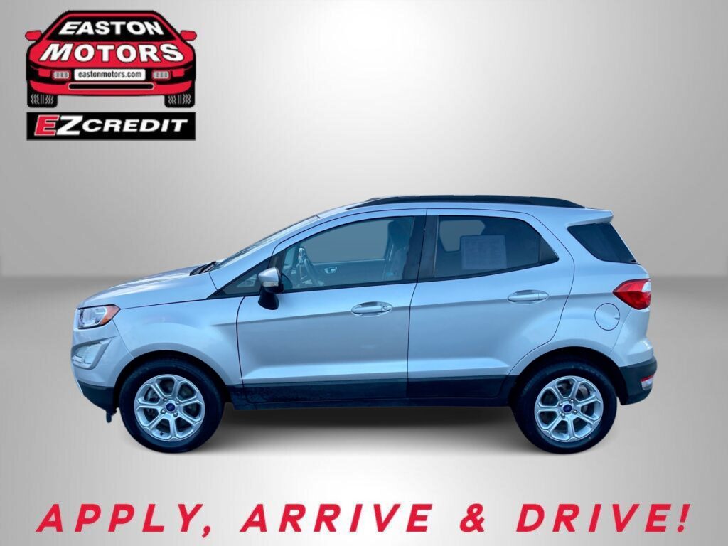 Car dealership banner: light gray gradient with a blue SUV on the right and Easton Motors EZCredit logo on the left; slogan 'APPLY, ARRIVE & DRIVE!' in red text.