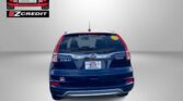 Rear view of a blue Honda CR-V displaying Easton Motors branding on the back with the slogan 'APPLY, ARRIVE & DRIVE!' at the bottom
