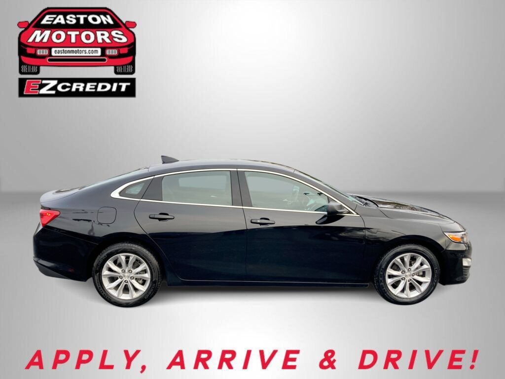 Ad banner for Easton Motors featuring a red car graphic with EZCredit logo and slogan 'Apply, Arrive & Drive'