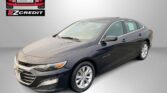 Promotional banner with a gray Chevrolet Malibu on a gray background, featuring Easton Motors and EZCredit logos and the slogan 'APPLY, ARRIVE & DRIVE!'