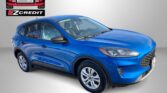 Blue compact SUV on a gray backdrop with an Easton Motors EZ Credit logo in the upper left and the slogan 'APPLY, ARRIVE & DRIVE!' along the bottom