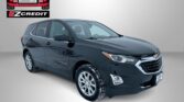 Grey Chevrolet Equinox foreground with Easton Motors EZ Credit logo in the upper left and the 'APPLY, ARRIVE & DRIVE!' slogan at the bottom.