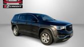 Blue GMC SUV against a gray backdrop with Easton Motors EZ Credit logo and the phrase 'APPLY, ARRIVE & DRIVE!' at the bottom