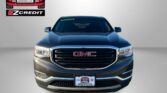 Front view of a GMC truck with a bold red Easton Motors logo on the upper left and 'APPLY, ARRIVE & DRIVE!' promotional text at the bottom.