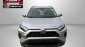 Front view of a silver Toyota SUV shown as a dealership promo with Easton Motors logo and EZ Credit text on the left and 'APPLY, ARRIVE & DRIVE!' at the bottom