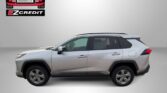 Side profile of a silver SUV against a gray backdrop with Easton Motors logo in the top-left and 'APPLY, ARRIVE & DRIVE!' text at the bottom.
