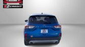 Blue Ford SUV rear view with Easton Motors logo in top left and promotional text 'APPLY, ARRIVE & DRIVE!' at bottom.