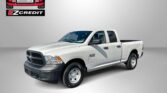 White RAM 1500 pickup truck shown from the front-right, with an Easton Motors logo in the upper left and the slogan 'APPLY, ARRIVE & DRIVE!' in red at the bottom.