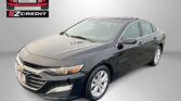 Easton Motors logo with a gray Chevrolet Malibu on a dealership backdrop and the slogan 'Apply, Arrive & Drive!'