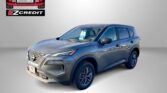 Blue SUV angled from front-right with Easton Motors logo in upper left and 'EZCredit' branding; slogan 'APPLY, ARRIVE & DRIVE' at bottom.