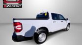 White pickup truck shown at an angle with Easton Motors branding in the top-left corner and the 'APPLY, ARRIVE & DRIVE!' slogan at the bottom.
