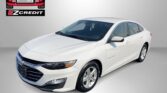 White Chevrolet sedan angled to the right with Easton Motors EZCredit logo on the left and the slogan 'APPLY, ARRIVE & DRIVE!'